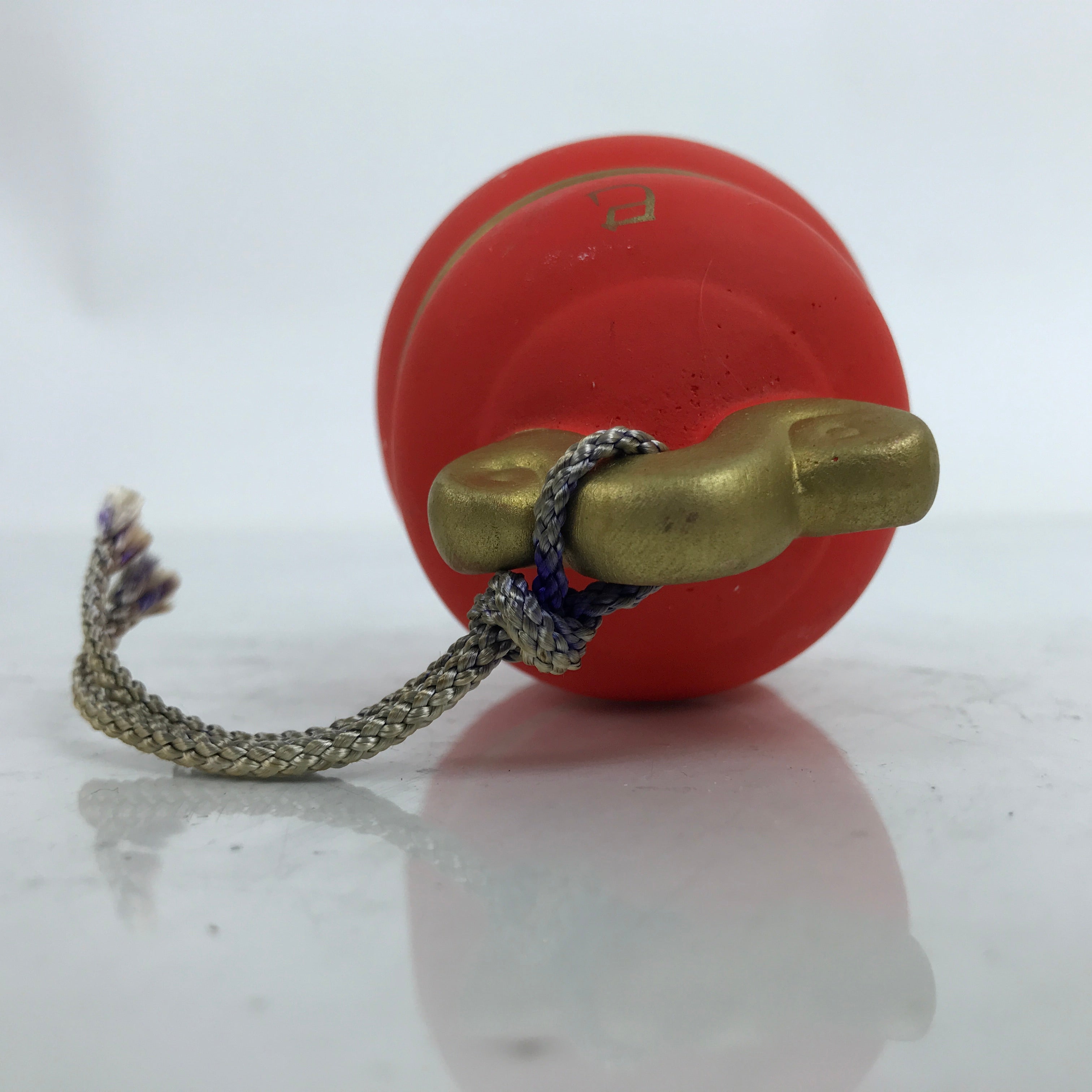 Japanese Clay Zodiac Snake Figurine Doll Good Fortune Decoration Red Gold BD996