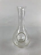 Japanese Clear Glass Vase Kabin Vtg Ikebana Flower Arrangement Unique Shape FK98