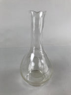 Japanese Clear Glass Vase Kabin Vtg Ikebana Flower Arrangement Unique Shape FK98