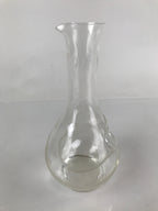 Japanese Clear Glass Vase Kabin Vtg Ikebana Flower Arrangement Unique Shape FK98