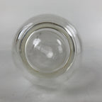 Japanese Clear Glass Vase Kabin Vtg Ikebana Flower Arrangement Unique Shape FK98