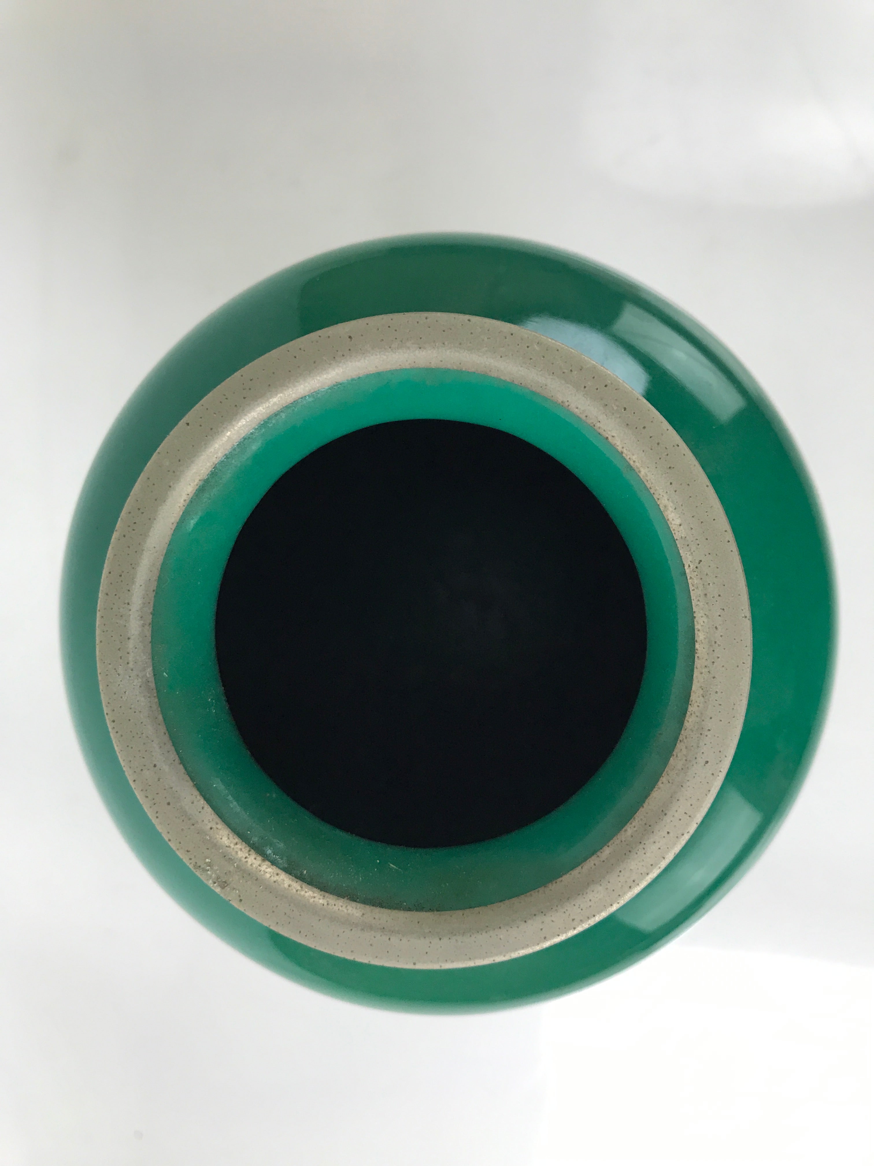Japanese Cloisonne Ware Enamel Vase Vtg Green Shippoyaki Ikebana W/ Box PX771