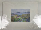 Japanese Colorful Ocean View Pastel Drawing Art Signed Yoshihiro Hagino FL345