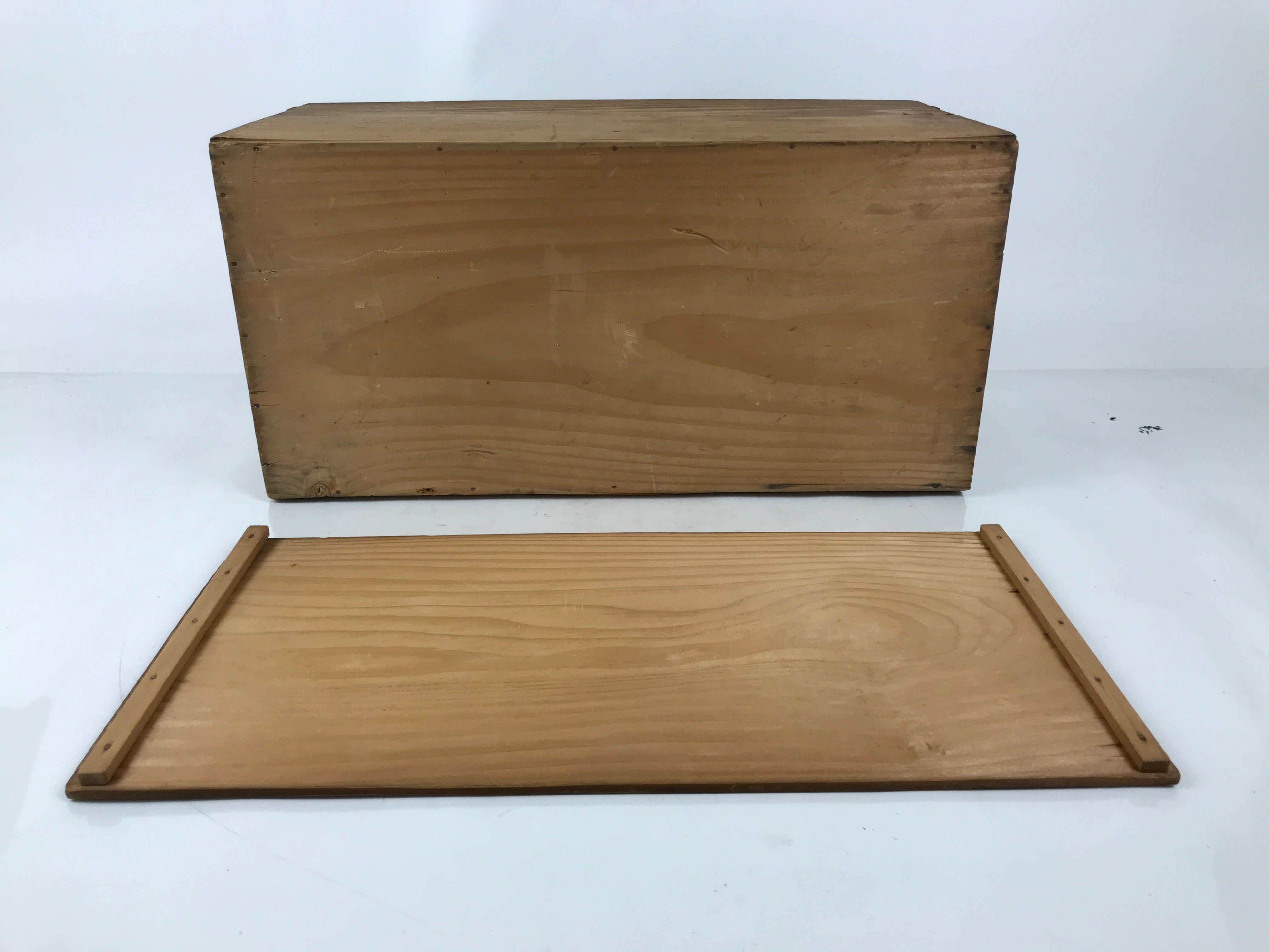 Japanese Copper Brazier Fire Pit 2pc Set Vtg Hibachi Sentoku Wooden Box PX794