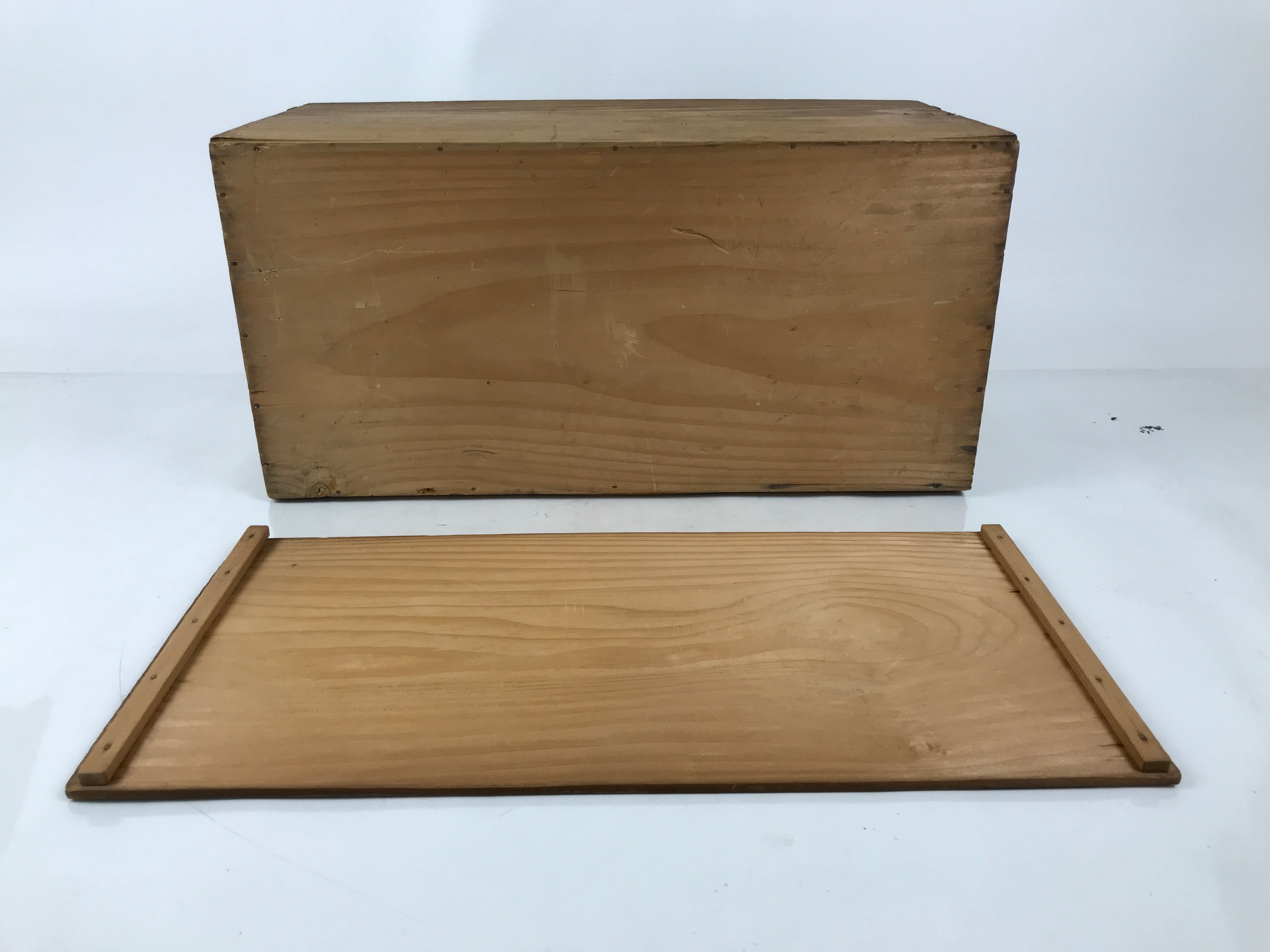 Japanese Copper Brazier Fire Pit 2pc Set Vtg Hibachi Sentoku Wooden Box PX794
