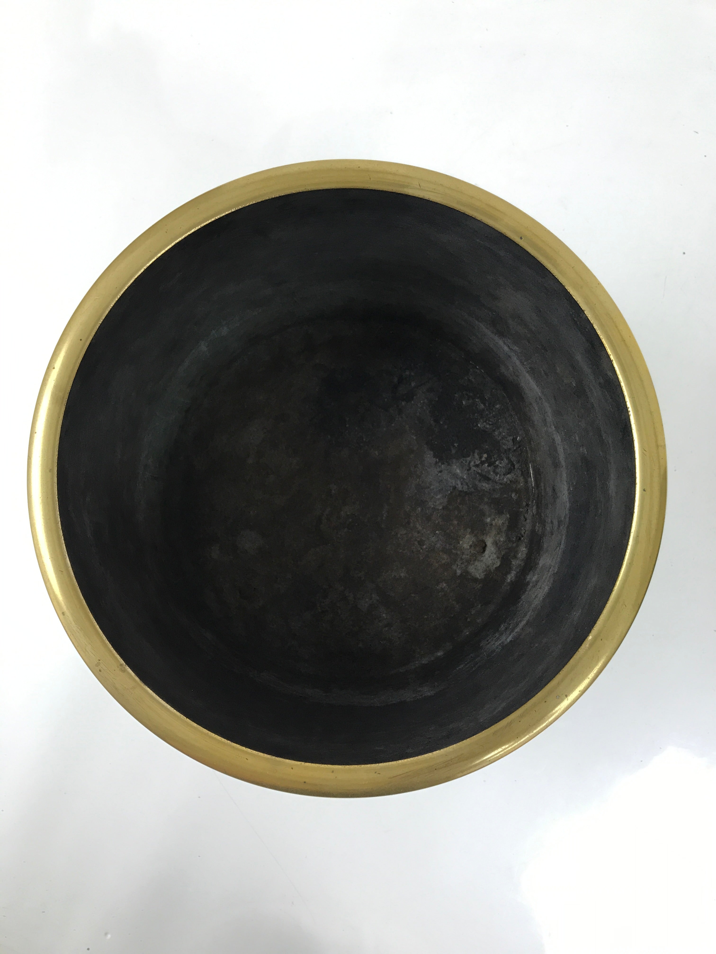 Japanese Copper Brazier Fire Pit 2pc Set Vtg Hibachi Sentoku Wooden Box PX794