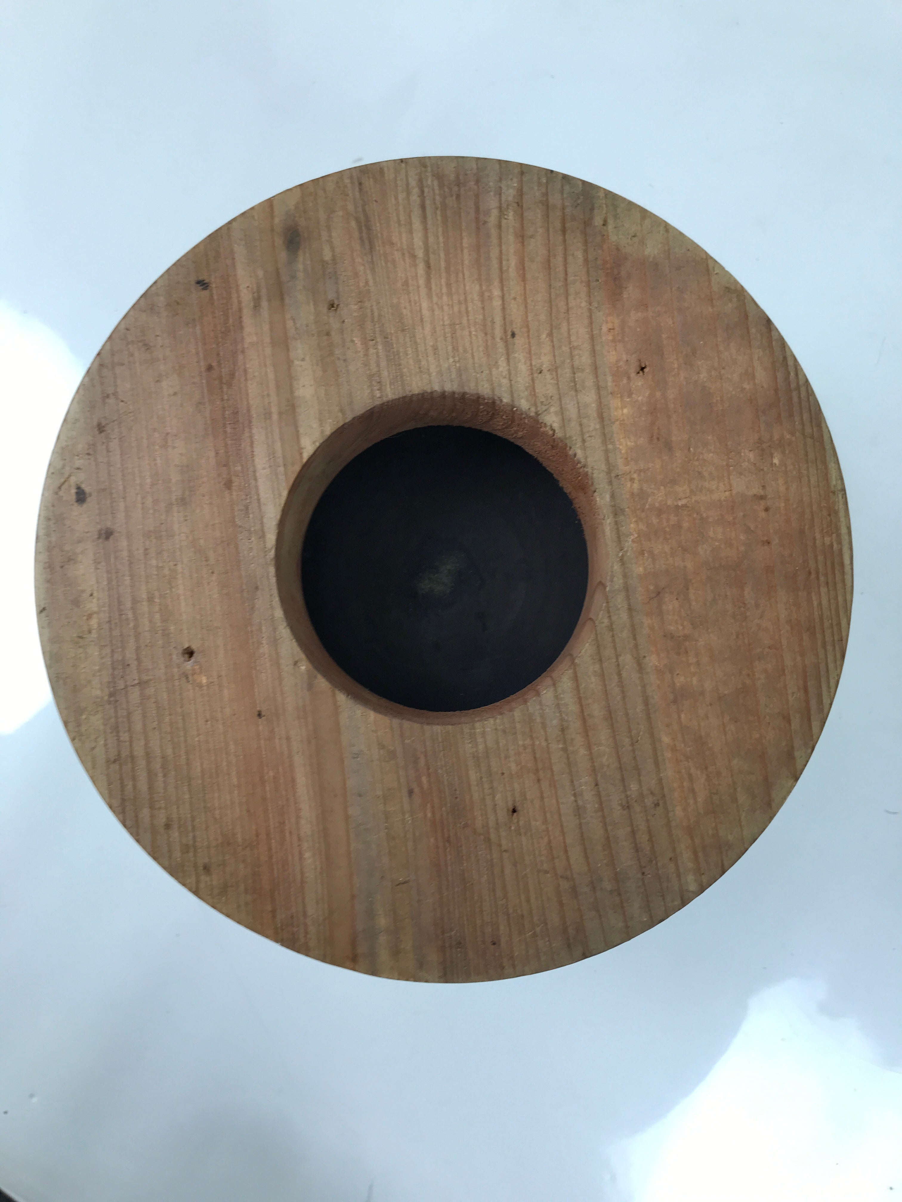 Japanese Copper Brazier Fire Pit 2pc Set Vtg Hibachi Sentoku Wooden Box PX794