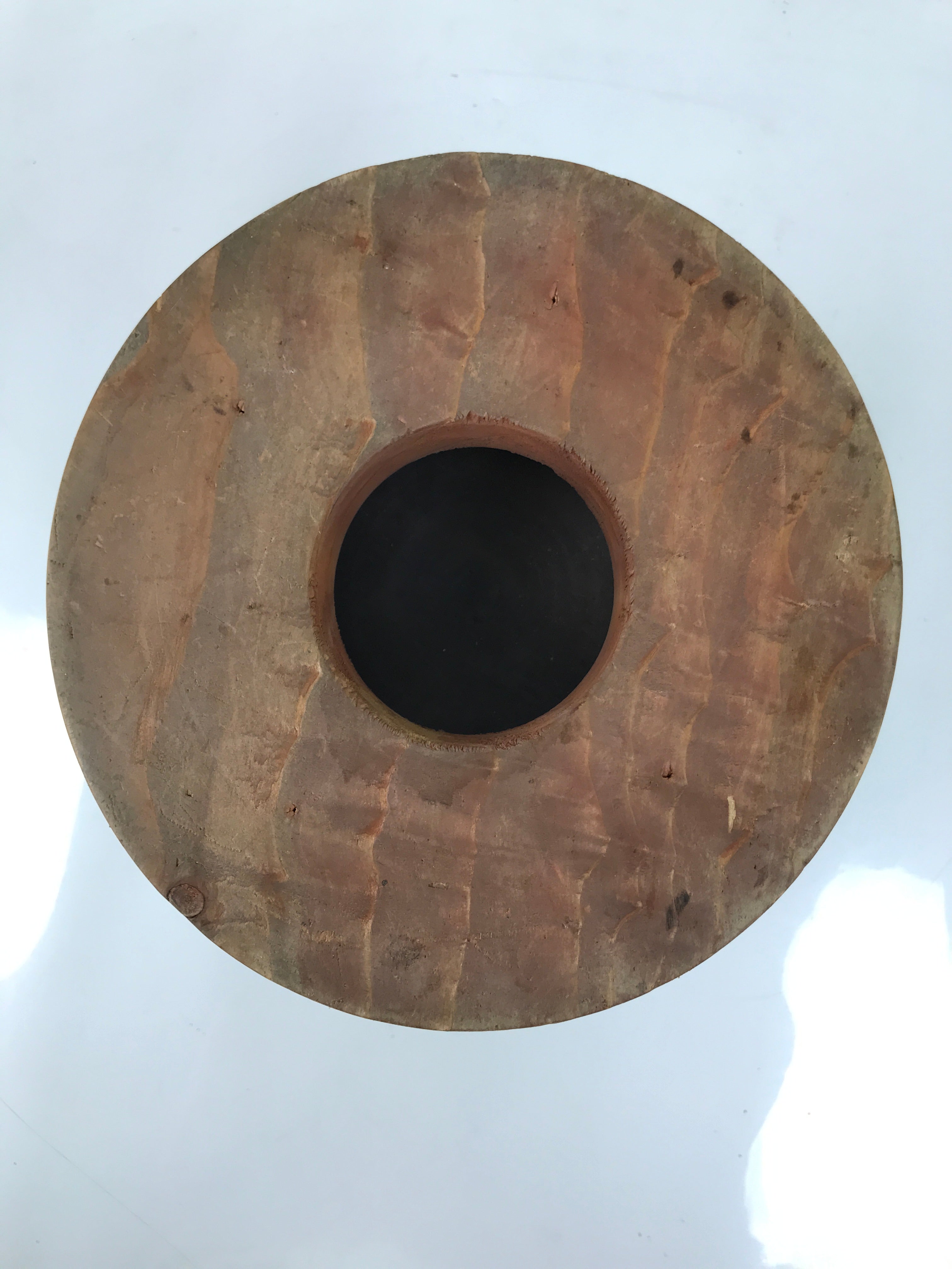 Japanese Copper Brazier Fire Pit 2pc Set Vtg Hibachi Sentoku Wooden Box PX794