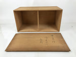 Japanese Copper Brazier Fire Pit 2pc Set Vtg Hibachi Wood Box Brown PX795