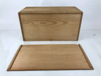 Japanese Copper Brazier Fire Pit 2pc Set Vtg Hibachi Wood Box Brown PX795