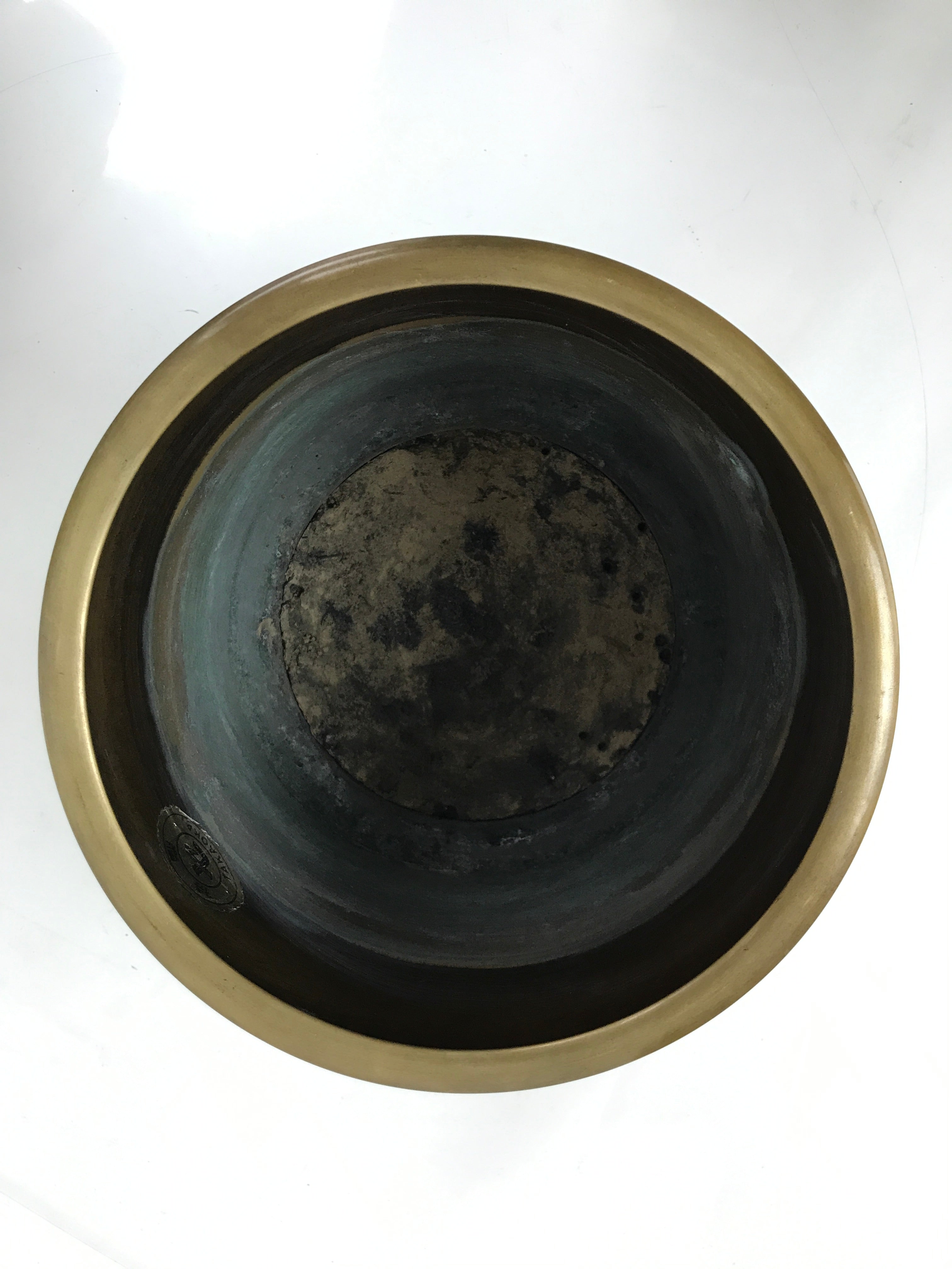 Japanese Copper Brazier Fire Pit 2pc Set Vtg Hibachi Wood Box Brown PX795