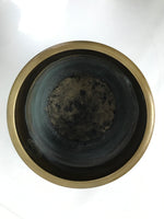 Japanese Copper Brazier Fire Pit 2pc Set Vtg Hibachi Wood Box Brown PX795