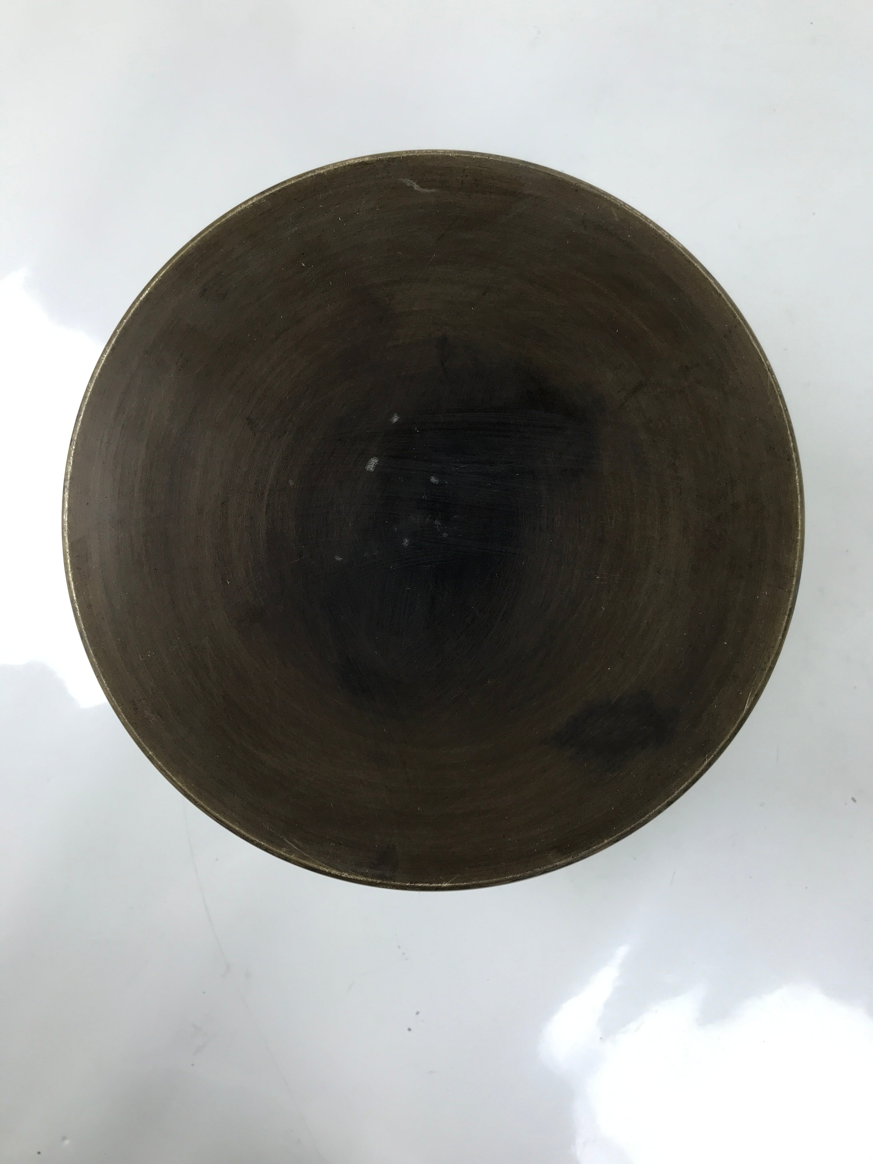 Japanese Copper Brazier Fire Pit 2pc Set Vtg Hibachi Wood Box Brown PX795