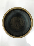 Japanese Copper Brazier Fire Pit 2pc Set Vtg Hibachi Wood Box Brown PX795