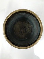 Japanese Copper Brazier Fire Pit 2pc Set Vtg Hibachi Wood Box Brown PX795