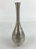 Japanese Copper Flower Vase Vtg Kabin Ikebana Arrangement Silver Unsigned FK110