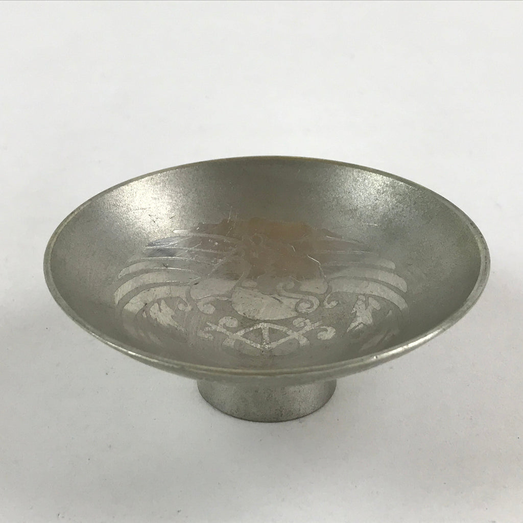 Japanese Copper Silver Plated Sake Cup Sakazuki Vtg Guinomi Ochoko G95