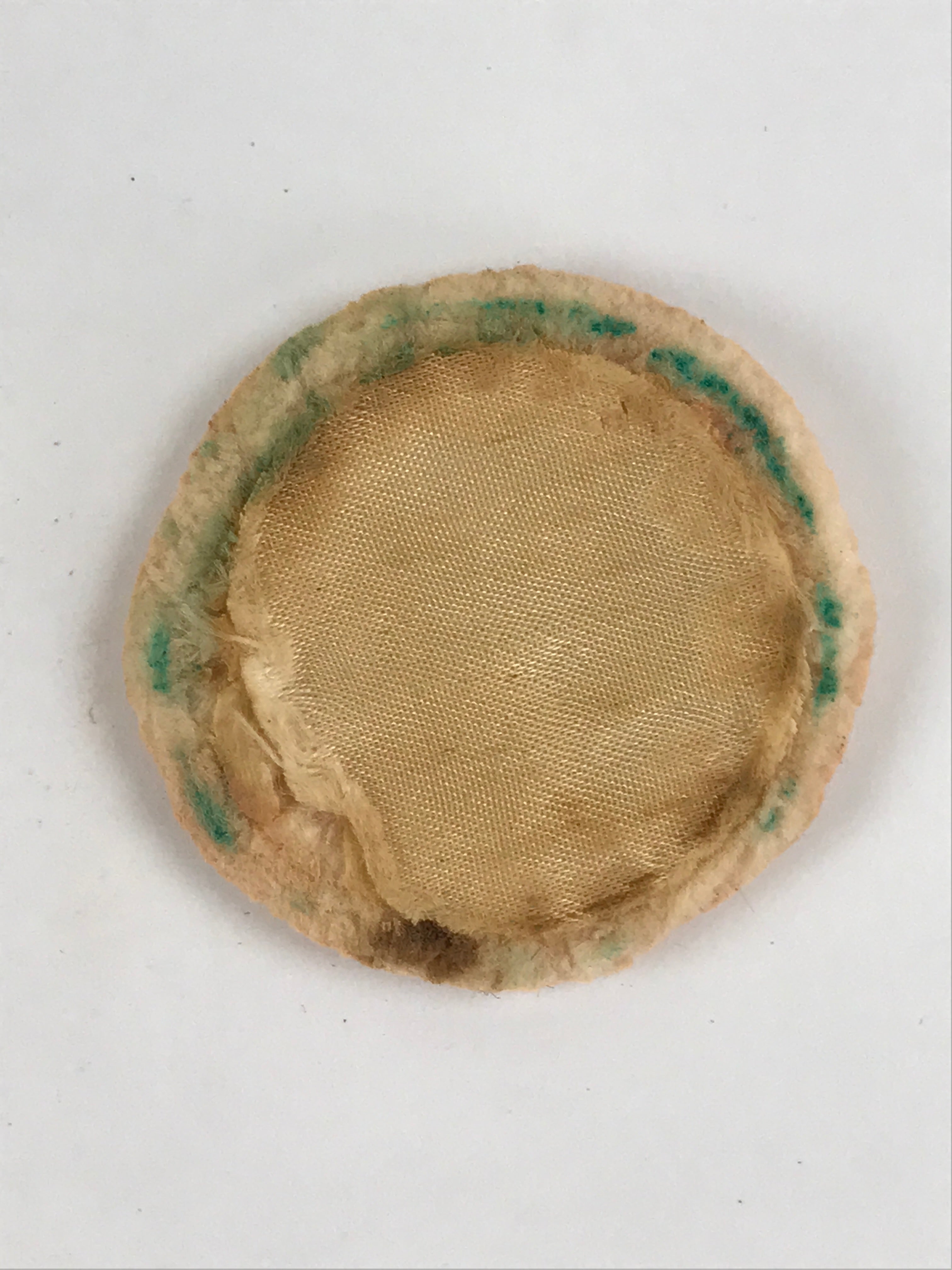 Japanese Cosmetics Powder Foundation Case Vtg Mirror Gold Make-up Sponge JK548