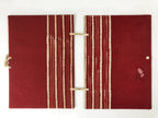 Japanese Cotton Fabric Sheet Music Book Folder Vtg Fuhonbasami Red Stripe KB80