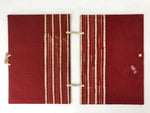 Japanese Cotton Fabric Sheet Music Book Folder Vtg Fuhonbasami Red Stripe KB80