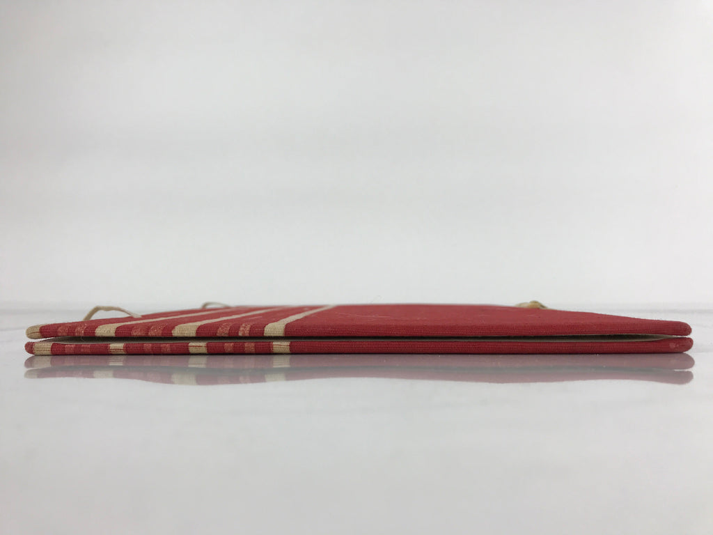 Japanese Cotton Fabric Sheet Music Book Folder Vtg Fuhonbasami Red Stripe KB80