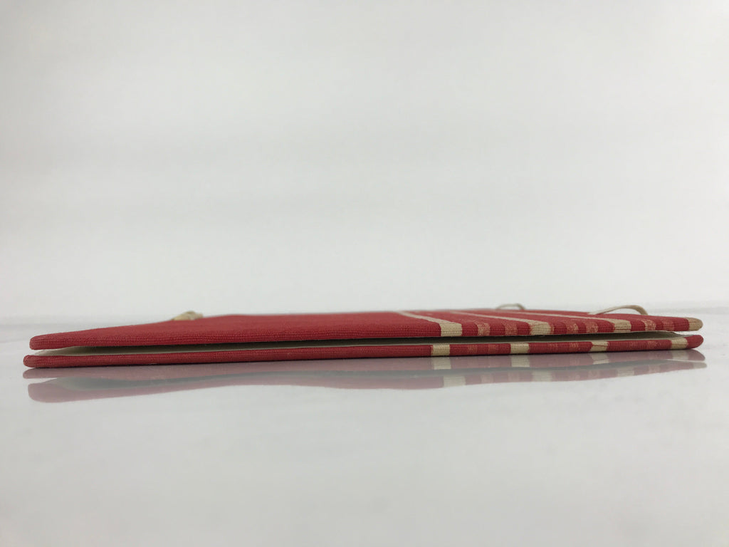 Japanese Cotton Fabric Sheet Music Book Folder Vtg Fuhonbasami Red Stripe KB80