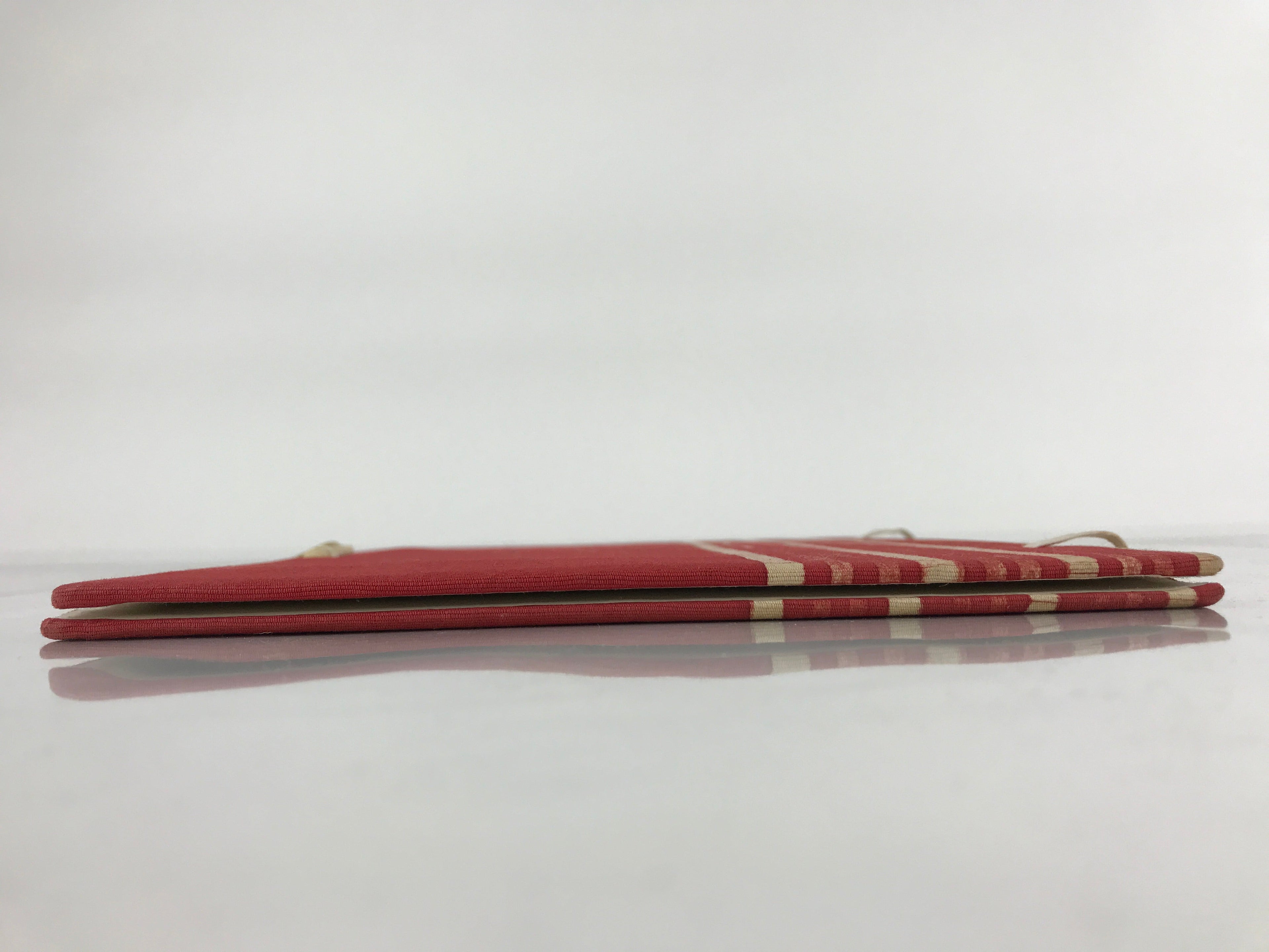 Japanese Cotton Fabric Sheet Music Book Folder Vtg Fuhonbasami Red Stripe KB80