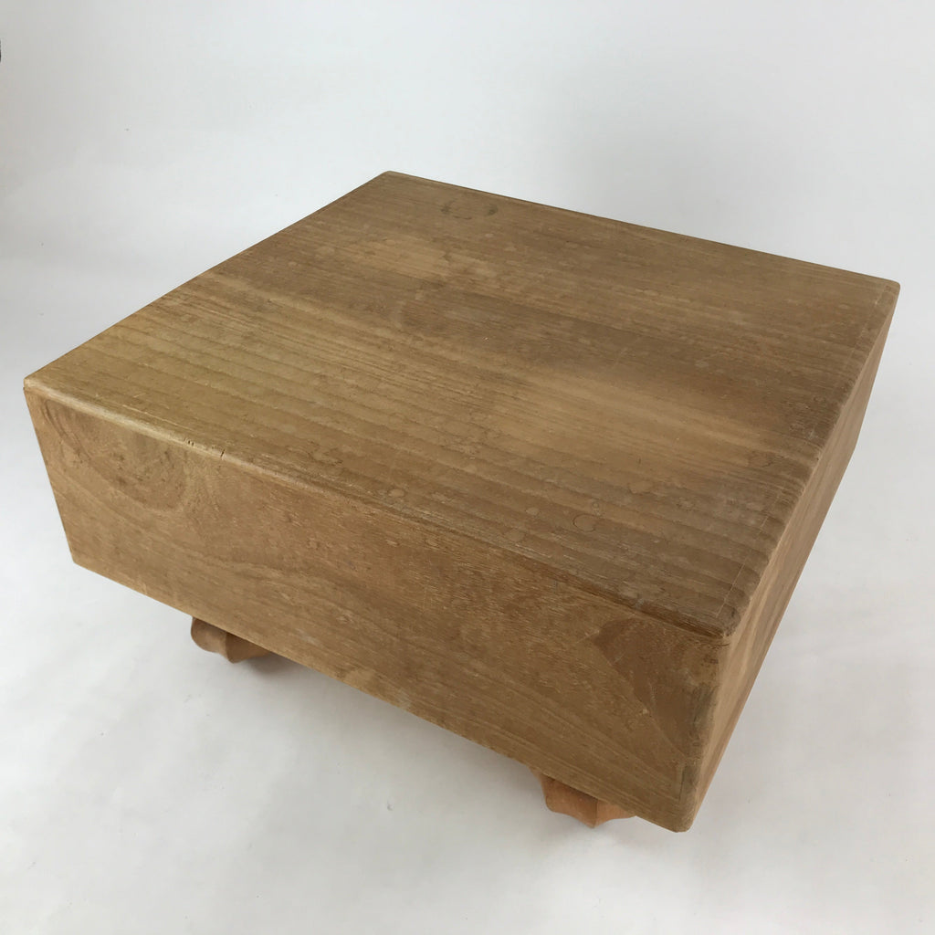 Japanese Covered Wooden Go Board Vtg Igo Game Table Goban Leg 19X19 Grid GB89