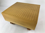 Japanese Covered Wooden Go Board Vtg Igo Game Table Goban Leg 19X19 Grid GB89
