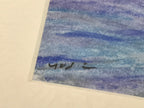 Japanese Crashing Coastal Waves Pastel Drawing Art Signed Yoshihiro Hagino FL327