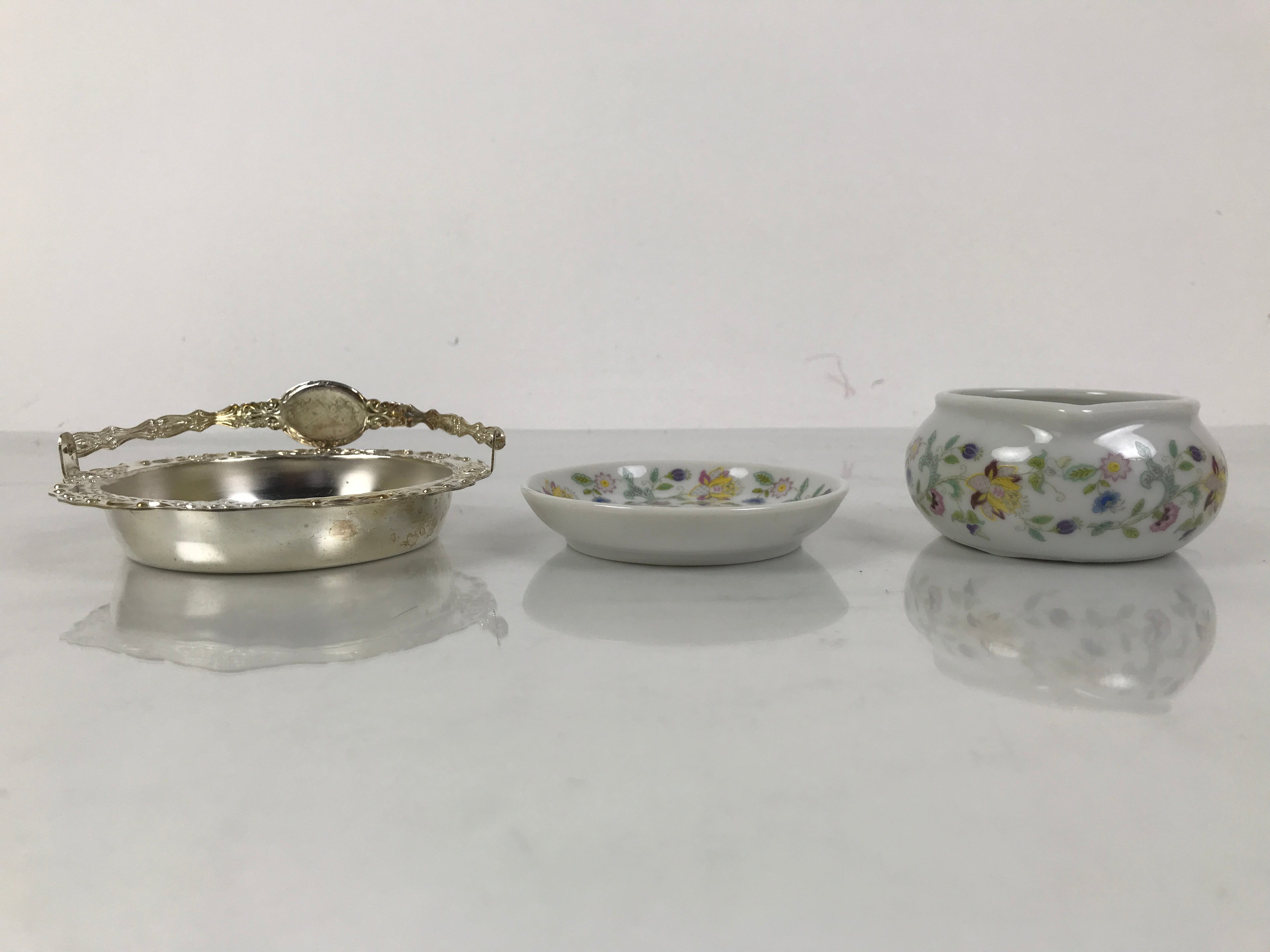Japanese Cutlery Set Vtg Metal Spoons Forks Strainer Bowl Wood Box Floral JK926
