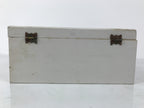 Japanese Cutlery Set Vtg Metal Spoons Forks Strainer Bowl Wood Box Floral JK926