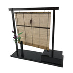 Japanese Decorative Bamboo Screen Summer Display Vtg Cicada Sound Black JK862