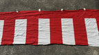 Japanese Decorative Curtain Kohakumaku Vtg Noren Red White Stripes Fabric MK42