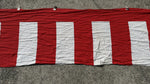 Japanese Decorative Curtain Kohakumaku Vtg Noren Red White Stripes Fabric MK42