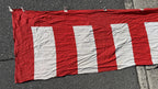 Japanese Decorative Curtain Kohakumaku Vtg Noren Red White Stripes Fabric MK42