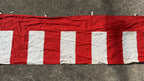Japanese Decorative Curtain Kohakumaku Vtg Noren Red White Stripes Fabric MK43