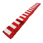 Japanese Decorative Curtain Kohakumaku Vtg Noren Red White Stripes Fabric MK43