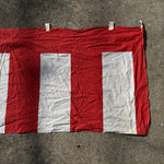 Japanese Decorative Curtain Kohakumaku Vtg Noren Red White Stripes Fabric MK44