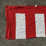 Japanese Decorative Curtain Kohakumaku Vtg Noren Red White Stripes Fabric MK44