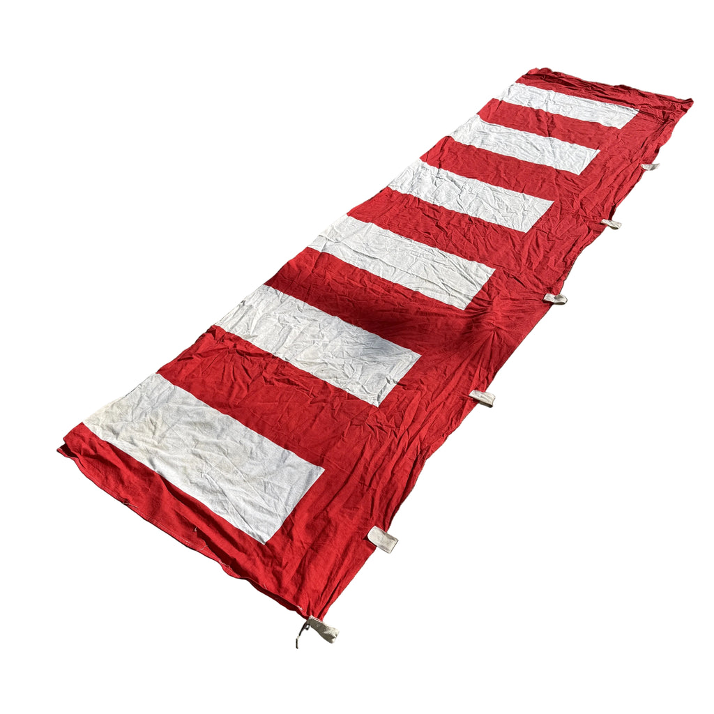 Japanese Decorative Curtain Kohakumaku Vtg Noren Red White Stripes Fabric MK44