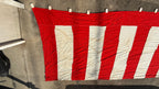 Japanese Decorative Divider Curtain Kohakumaku Vtg Noren Red White Fabric MK41