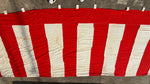 Japanese Decorative Divider Curtain Kohakumaku Vtg Noren Red White Fabric MK41