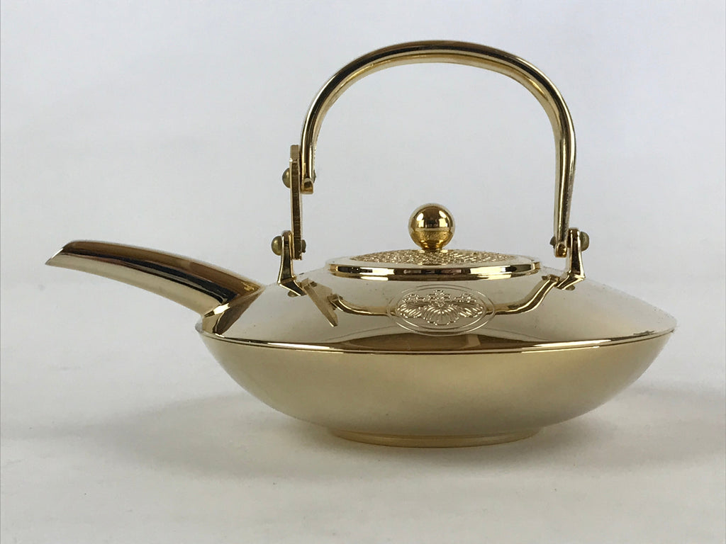 Japanese Decorative Teapot Replica Vtg 24K Gold Plate PY459