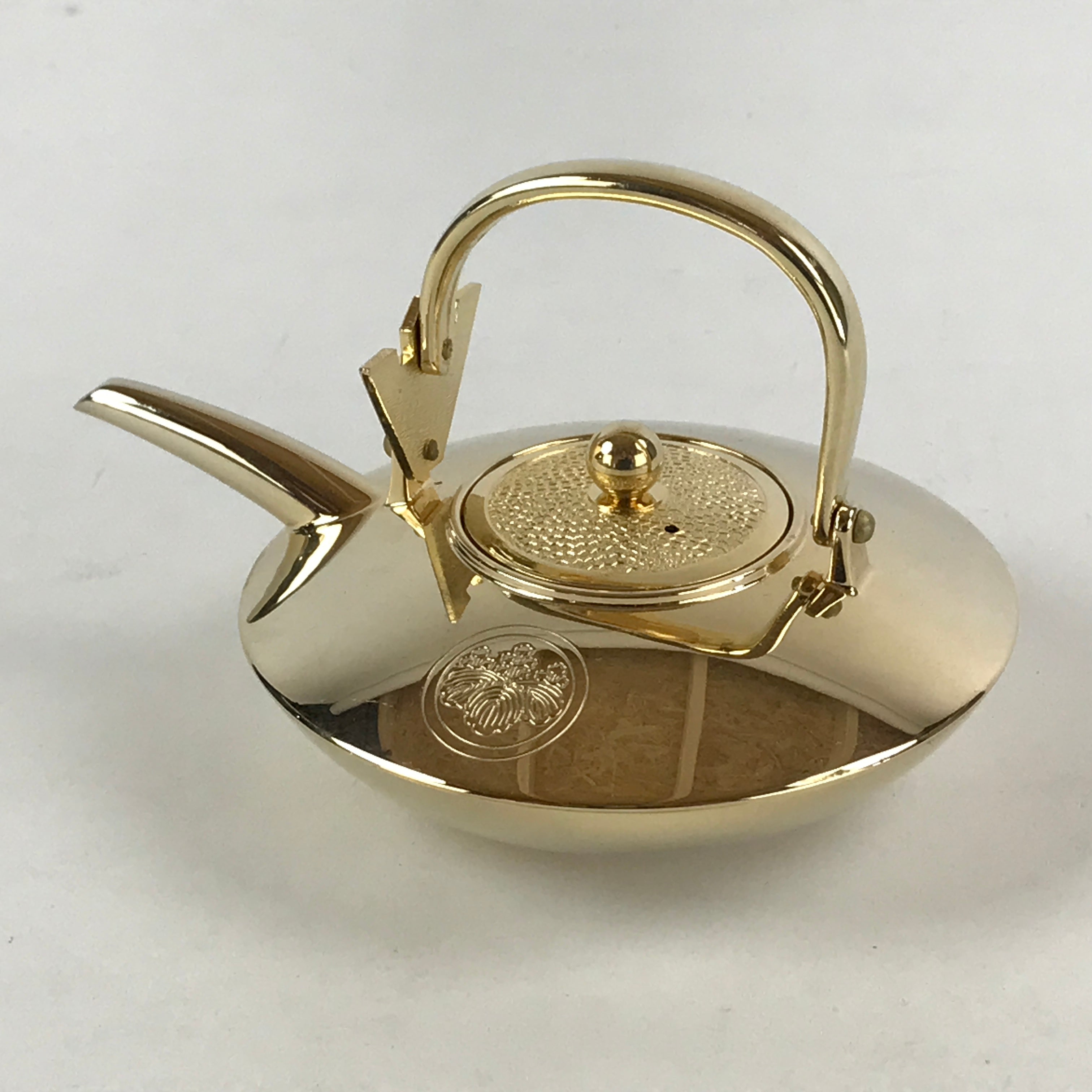 Japanese Decorative Teapot Replica Vtg 24K Gold Plate PY459