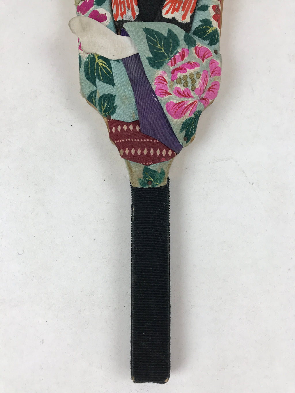 Japanese Decorative Wooden Paddle Hagoita Vtg 2 Shuttlecocks New Years JK620