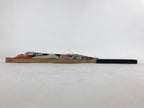 Japanese Decorative Wooden Paddle Hagoita Vtg 2 Shuttlecocks New Years JK620