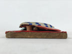 Japanese Decorative Wooden Paddle Hagoita Vtg 2 Shuttlecocks New Years JK620
