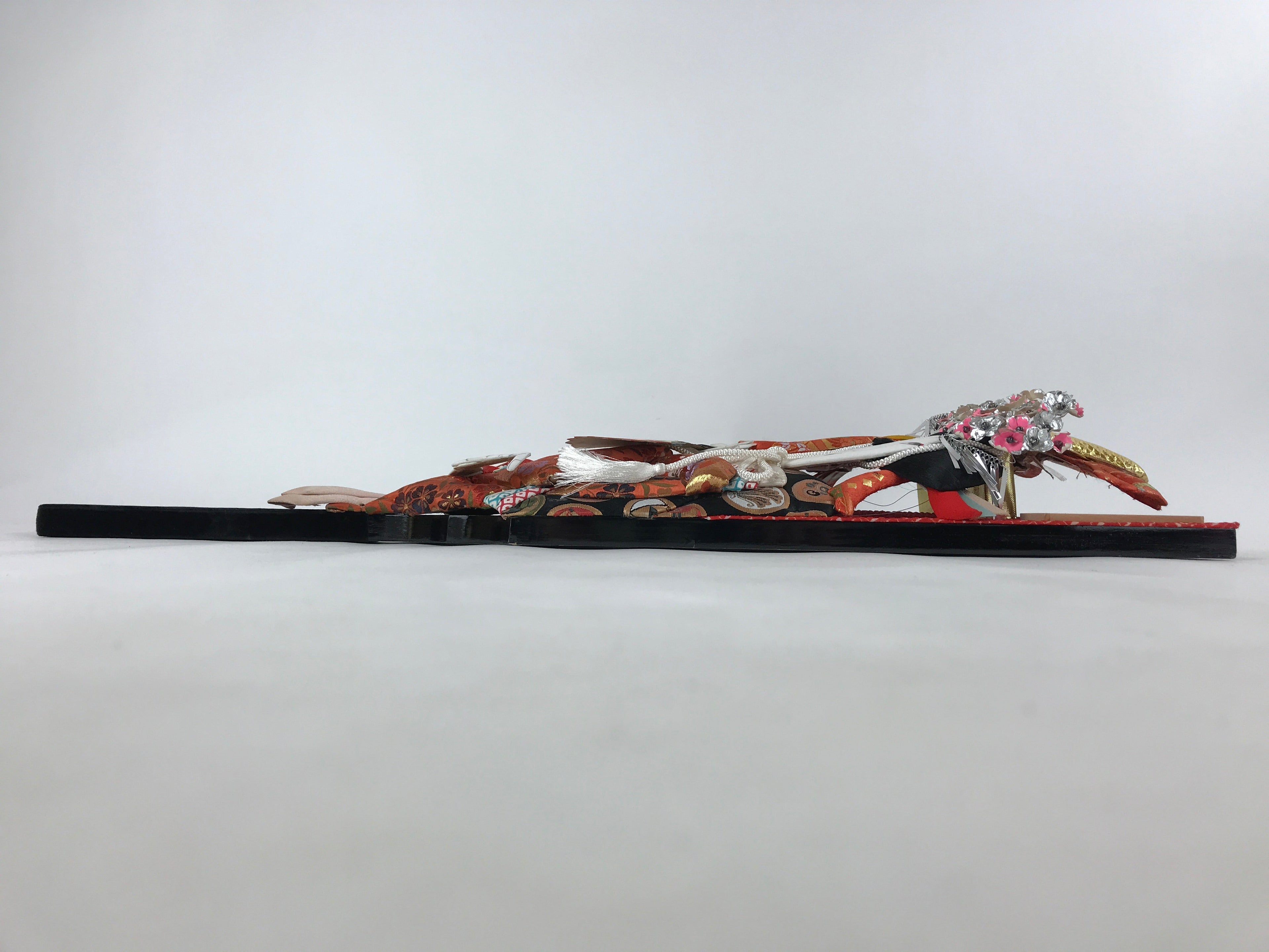 Japanese Decorative Wooden Paddle Hagoita Vtg Geisha Kimono New Years Game JK623