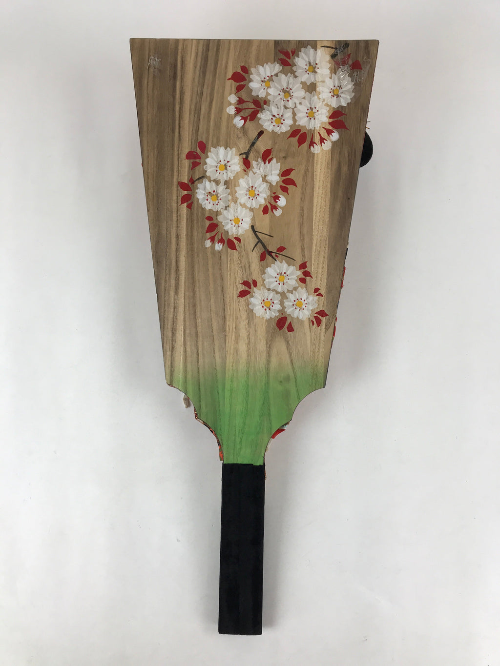 Japanese Decorative Wooden Paddle Hagoita Vtg Geisha Kimono New Years Game JK623